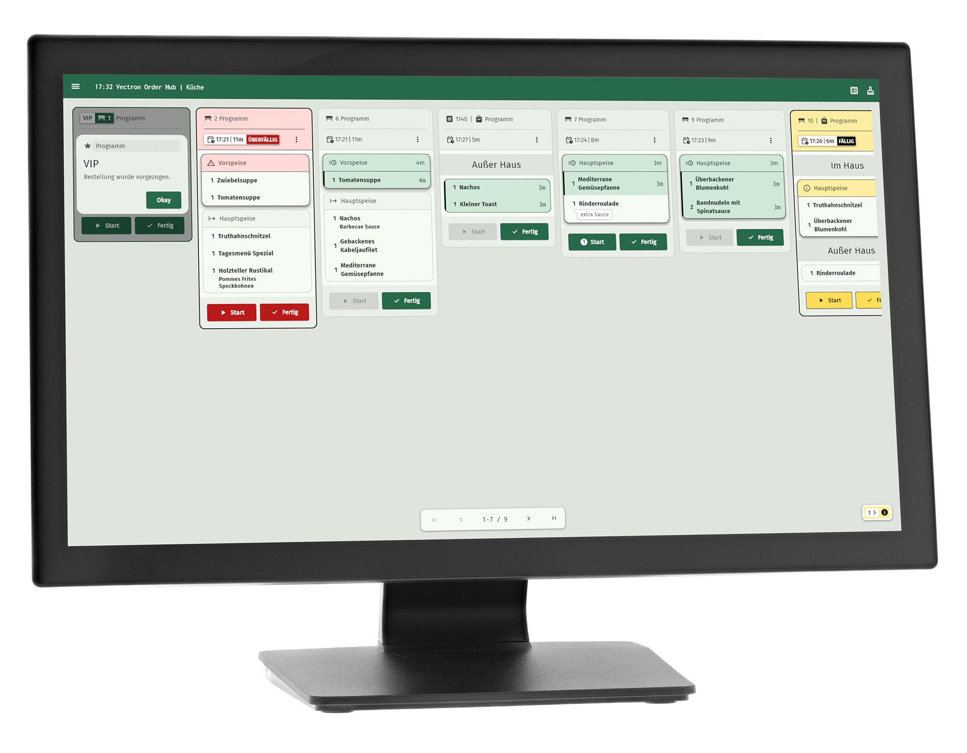 Vectron Order Hub Küchenmonitor